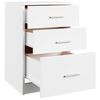 vidaXL Bed Cabinet White 40x40x63 cm Engineered Wood