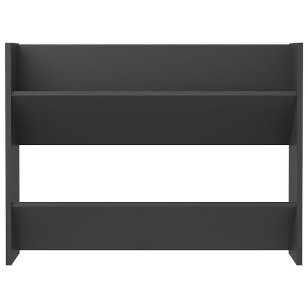 vidaXL Wall Shoe Cabinet Grey 80x18x60 cm Engineered Wood