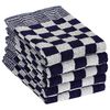 vidaXL 20 Piece Towel Set Blue and White Cotton