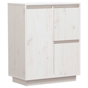 vidaXL Sideboard White 60x34x75 cm Solid Wood Pine