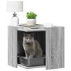 vidaXL Cat Litter Box Enclosure Grey Sonoma 53x53x51 cm Engineered Wood