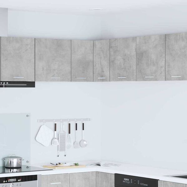 vidaXL Hanging Cabinet Concrete Grey and White 57 x 57 x 40 cm