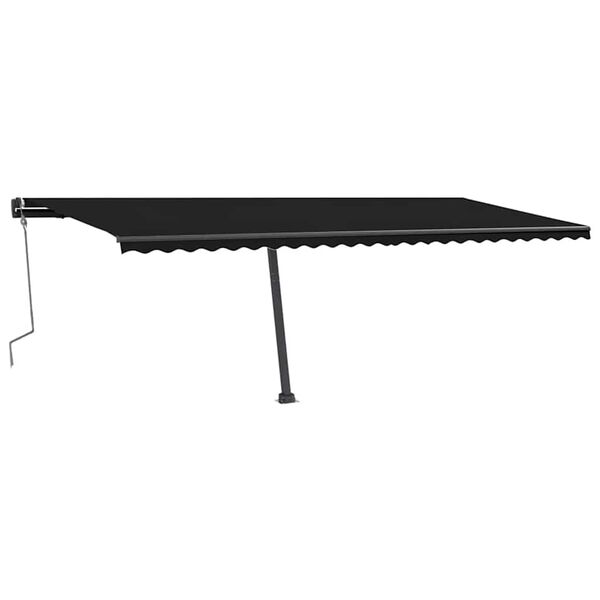 vidaXL Freestanding Manual Retractable Awning 600x300 cm Anthracite