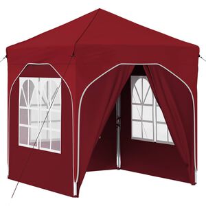 vidaXL Pop-up Party Tent 192 x 192 x 245 cm Burgundy