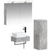 vidaXL Bathroom Cabinet Set 4 pcs Concrete Grey 50 x 14.5 x 70 cm