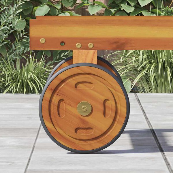 vidaXL Space Wheels 2 pcs Brown 20.5 x 20.5 x 2 cm Solid Acacia Wood