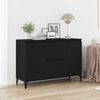 vidaXL Sideboard Black Oak 104 x 35 x 70 cm Engineered Wood