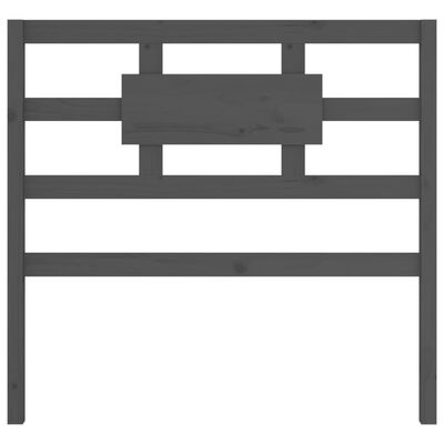 vidaXL Bed Headboard Grey 105.5x4x100 cm Solid Wood Pine