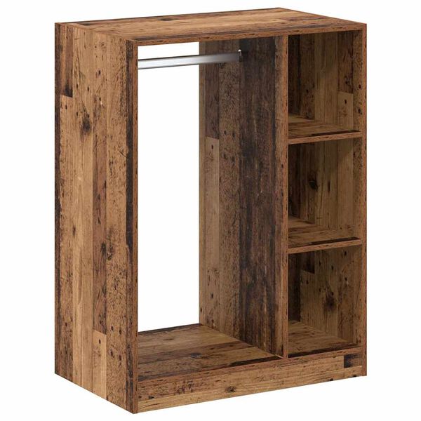 vidaXL Wardrobe with Shelf with Storage Old Wood 77 x 48 x 102 cm