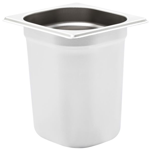 vidaXL Gastronorm Containers 8 pcs GN 1/6 200 mm Stainless Steel