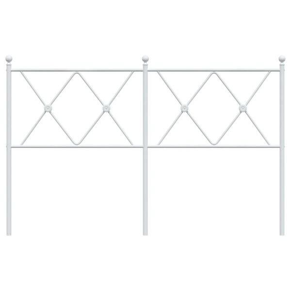 vidaXL Metal Headboard White 140cm