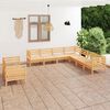 vidaXL 9 Piece Garden Lounge Set Solid Wood Pine