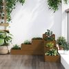 vidaXL Garden Planter 4-Tier 80.5x79x36 cm Honey Brown Solid Wood Pine