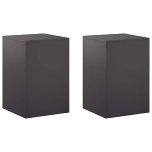 vidaXL Plant Stand 2 pcs Black 40 x 40 x 60 cm Steel