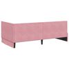 vidaXL Corner Bed Frame with Headboard Pink 100 cm x 200 cm Velvet