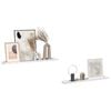 vidaXL Wall Shelf 2 pcs White Marble 80 x 9 x 3 cm Engineered Wood