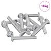 vidaXL Lock Screw Plain 2514 pcs Silver Steel