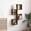 vidaXL Wall Cube Shelves 4 pcs Brown Oak 30x15x30 cm