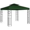 vidaXL Gazebo 3 x 3 x 2.68 m Green Polyester and Steel