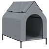 vidaXL Dog House Light Grey Oxford Fabric and Steel