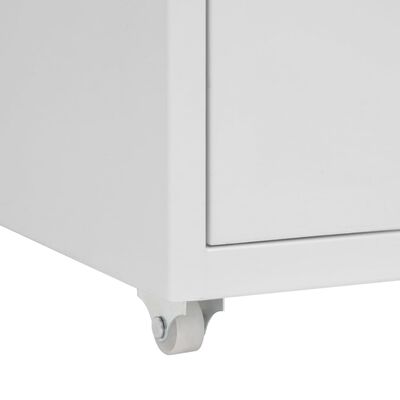 vidaXL Mobile File Cabinet Grey 28x41x69 cm Metal