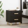 vidaXL Bed Cabinet Black Oak 40 x 35 x 47.5cm Engineered Wood