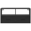 vidaXL TV Cabinet Black 80x31x39.5 cm Engineered Wood and Metal