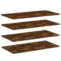 vidaXL Wall Shelves 4 pcs Smoked Oak 80x40x1.5 cm Engineered Wood