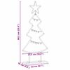 vidaXL Metal Christmas Tree with Stand Black 60 cm Steel