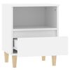 vidaXL Bedside Cabinet White 40x35x50 cm