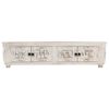 vidaXL TV Cabinet White 140x30x35 cm Solid Mango Wood