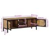 vidaXL TV Cabinet 110x30x40 cm Solid Rough Wood Mango