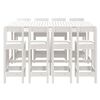 vidaXL 9 Piece Garden Bar Set White Solid Wood Pine