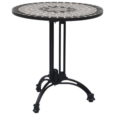 vidaXL Bistro Table Leg Black Ø60x72 cm Cast Aluminium