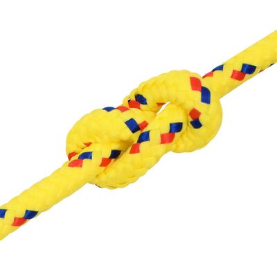 vidaXL Boat Rope Yellow 8 mm 250 m Polypropylene