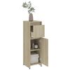 vidaXL Bathroom Cabinet Sonoma Oak 30x30x95 cm Engineered Wood