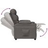 vidaXL Recliner Chair Dark Grey Fabric