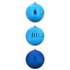 vidaXL Christmas Bauble Set XXL 3 pcs Blue &Oslash; 25 cm Plastic LEDs