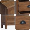 vidaXL Chest of Drawers Brown 45 x 35 x 110 cm Solid Teak Wood