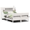 vidaXL Bookcase Bed without Mattress White 140x190cm Solid Wood Pine