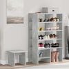 vidaXL Shoe Cabinet with Shelf 2 pcs Concrete Grey Engineered Wood