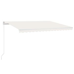 vidaXL Manual Retractable Awning 450x350 cm Cream