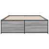 vidaXL Bed Frame without Mattress Grey Sonoma 120x190 cm Small Double