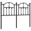 vidaXL Metal Replace Headboard Black 120 cm