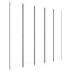vidaXL 5-Panel Room Divider White 250x220 cm Fabric