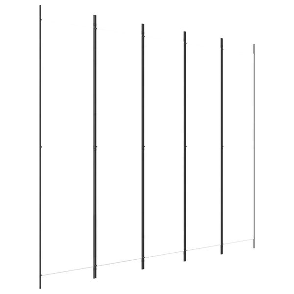 vidaXL 5-Panel Room Divider White 250x220 cm Fabric