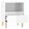 vidaXL Bedside Cabinet High Gloss White 40x35x50 cm