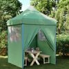 vidaXL Foldable Party Tent Pop-Up with 4 Sidewalls Green