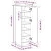 vidaXL Shoe Cabinet Old Wood 29.5x35x100.5 cm Engineered Wood