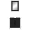 vidaXL 2 Piece Bathroom Furniture Set Black Engineered Wood